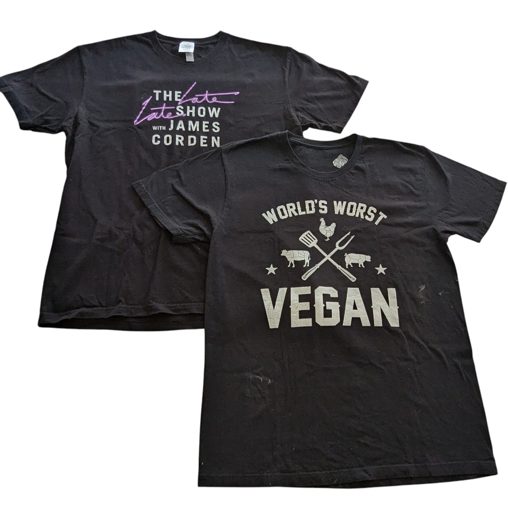 Set Of 2 Novelty Tee Size Medium/Large